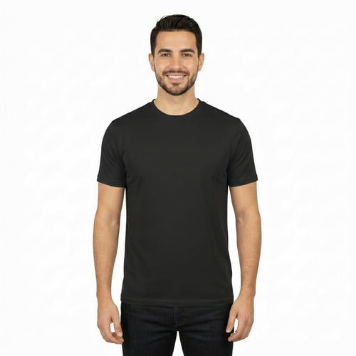 Purple Kiwi Men's Cotton T-Shirt in Black