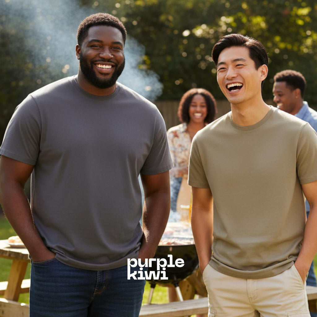 Purple Kiwi Men's Cotton T-Shirt - Image 31